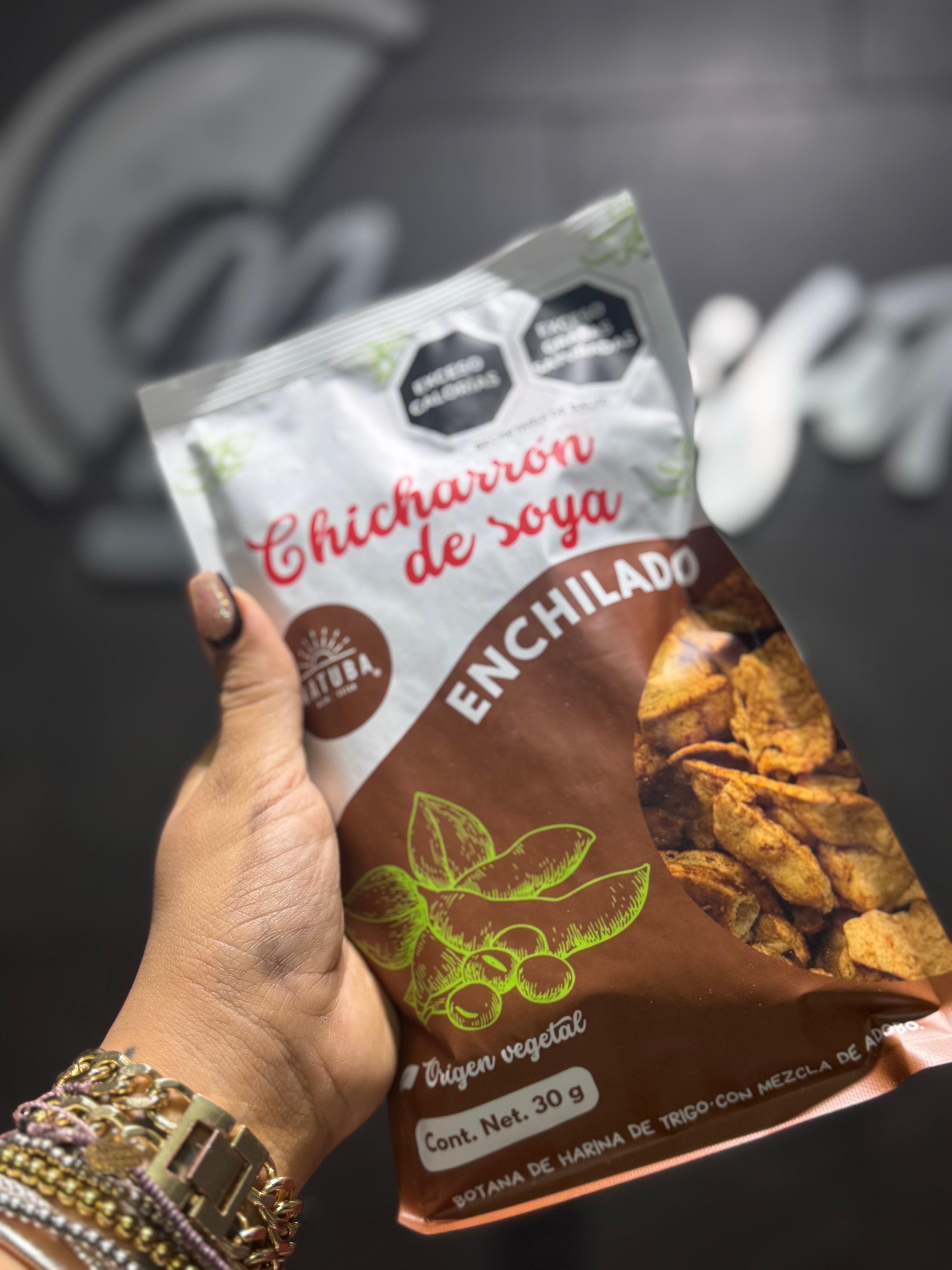 Chicharrón de soya enchilado